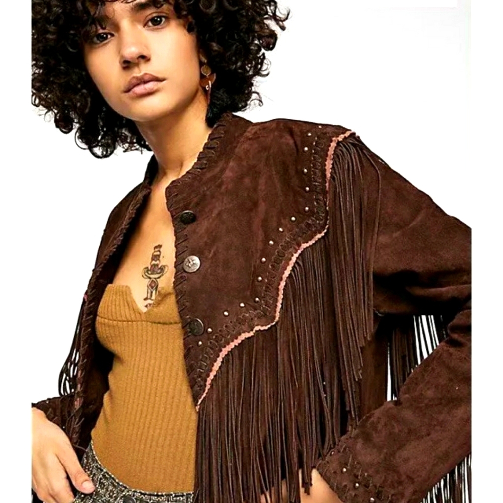 Understated Leather Frindge Jacket